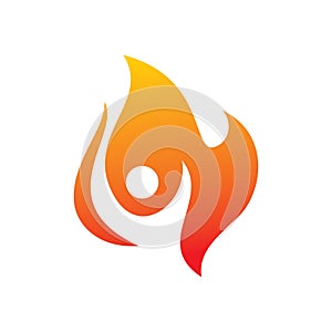 Fire flame people logo design