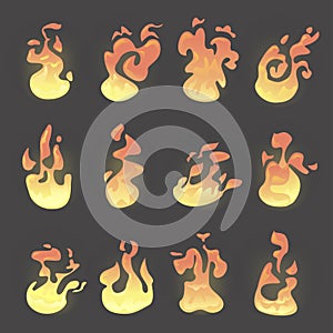 Fire flame set