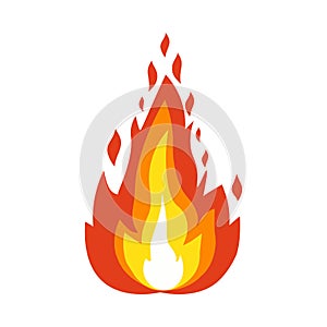 Fire flame set, flame elements, burning infern