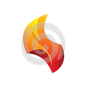 Fire flame sharp art shape logo design