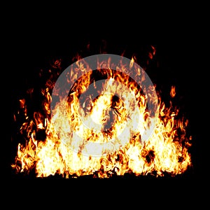 Fire flame shining light.