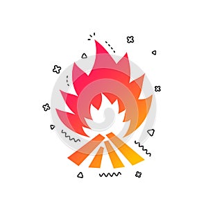 Fire flame sign icon. Heat symbol. Vector