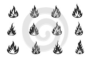 Fire flame silhouettes, Flame vector, Flame silhouettes, Fire silhouette, Fire flame clipart.