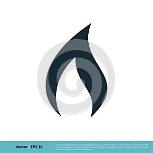 Fire Flame Swoosh Icon Vector Logo Template Illustration Design. Vector EPS 10