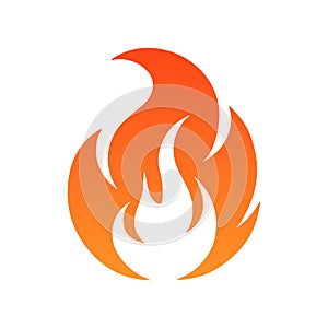 Fire flame vector hot icon. Fire abstract bonfire flammable background flame icon.