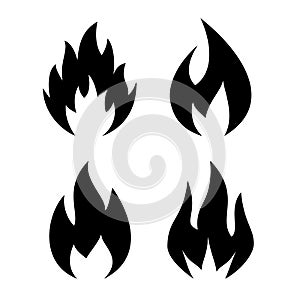 Fire flame vector icon