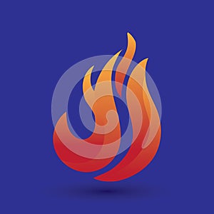 fire flame. Vector illustration decorative design