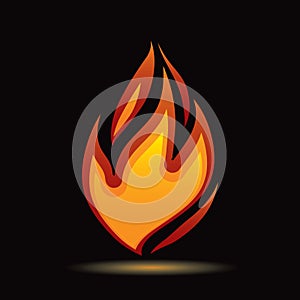 fire flame. Vector illustration decorative design