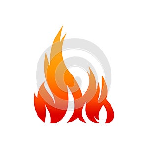 Fire Flame - Vector Illustration - Isolated On White Background