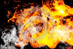 Fire flames background.