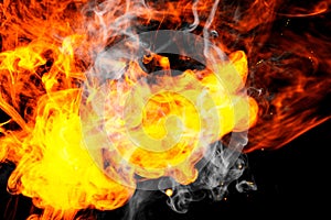 Fire flames background.