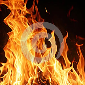 Fire flames background macro texture