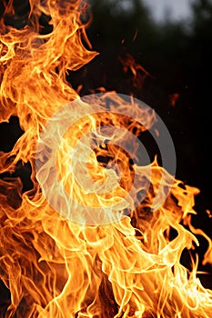 Fire flames background macro texture