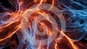 fire flames background A stunning display of fire and ice plasma, creating a dynamic and energetic abstract background.