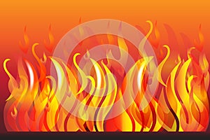 Fire and flames background vector image web template
