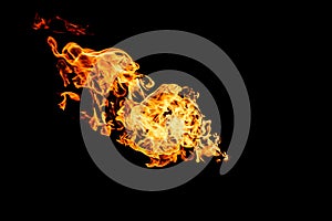 Fire flames on black background. fire on black background isolated. fire patterns