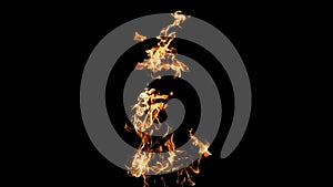 Fire flames on black background. fire on black background isolated. fire patterns