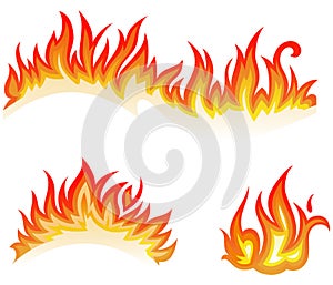 Fire flames - collage