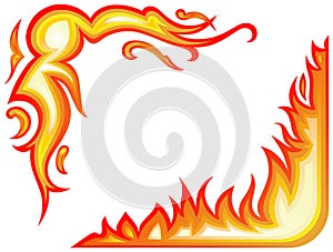 Fire flames - collage