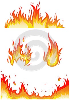 Fire flames - collage