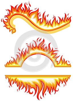 Fire flames - collage