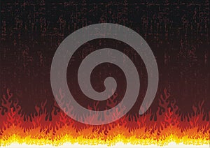 Fire flames grunge background