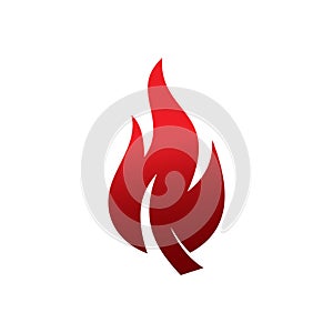 Fire flames icon logo design vector template
