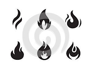 Fire flames icons