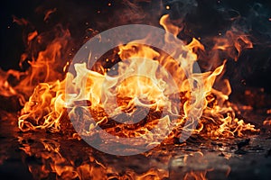 Fire, flames isolated. Design element