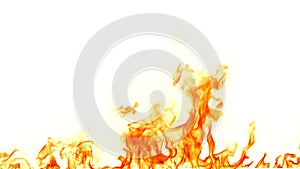 Fire flames isolated on white