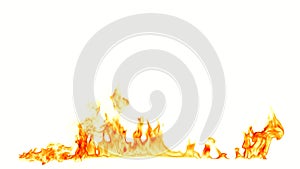 Fire flames isolated on white