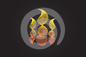 Fire flames logo art vector image