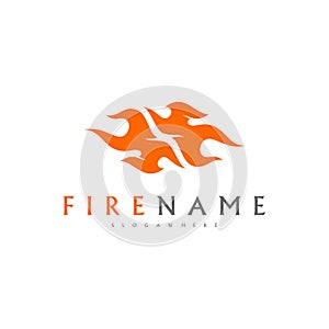 Fire flames, fire Logo design inspiration vector icons