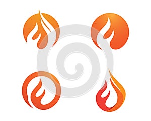 Fire flames Logo template