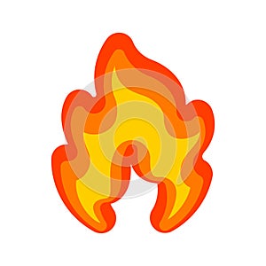 Fire flames, red yellow art new icon