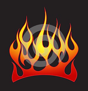 Fire flames vector background element