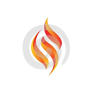 fire flames vector logo design icons illustrations in white background