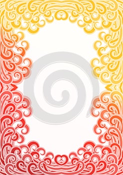 Fire Flames Waves Border Frame