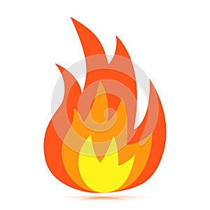 fire or flammable colored icon