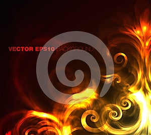 Fire floral background