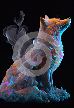 Fire fox logo. AI render.