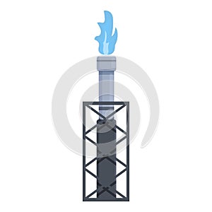 Fire gas pipe icon cartoon vector. Sector energy