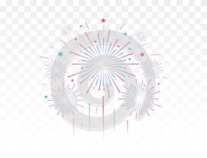 Fireworks vector illustration.
