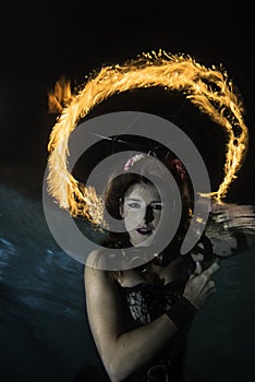 Fire glory above mermaid