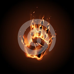 Fire hand illustration