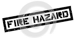 Fire Hazard rubber stamp