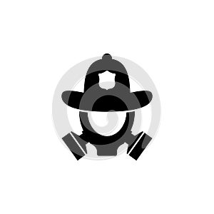 fire helmet and gas mask icon. Element of firefighter shop for advertising signs, mobile concept and web app. Icon for website des