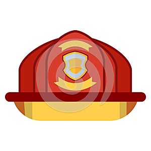 Fire helmet on white