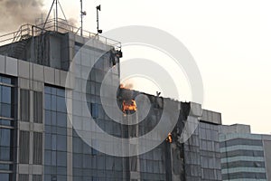 Fire in high rise building