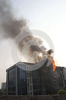 Fire in high rise building